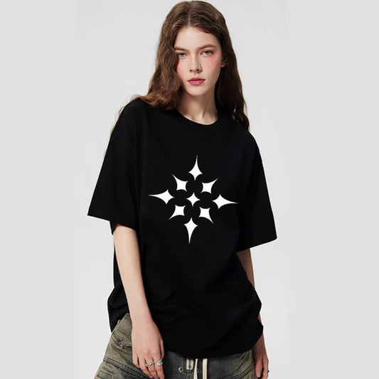 "Style trend simple unique shape square printing" T-shirt