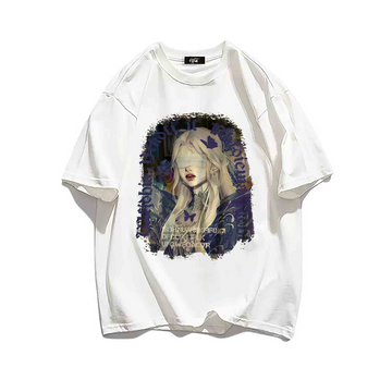 “Blindfold Butterfly Girl” T-shirt